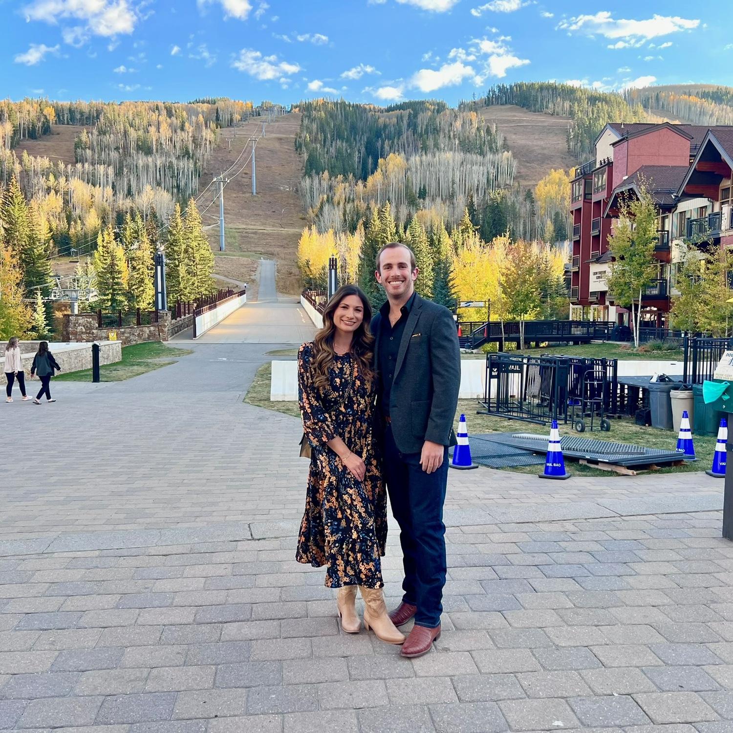 The base of Vail mountain, just below our wedding spot!