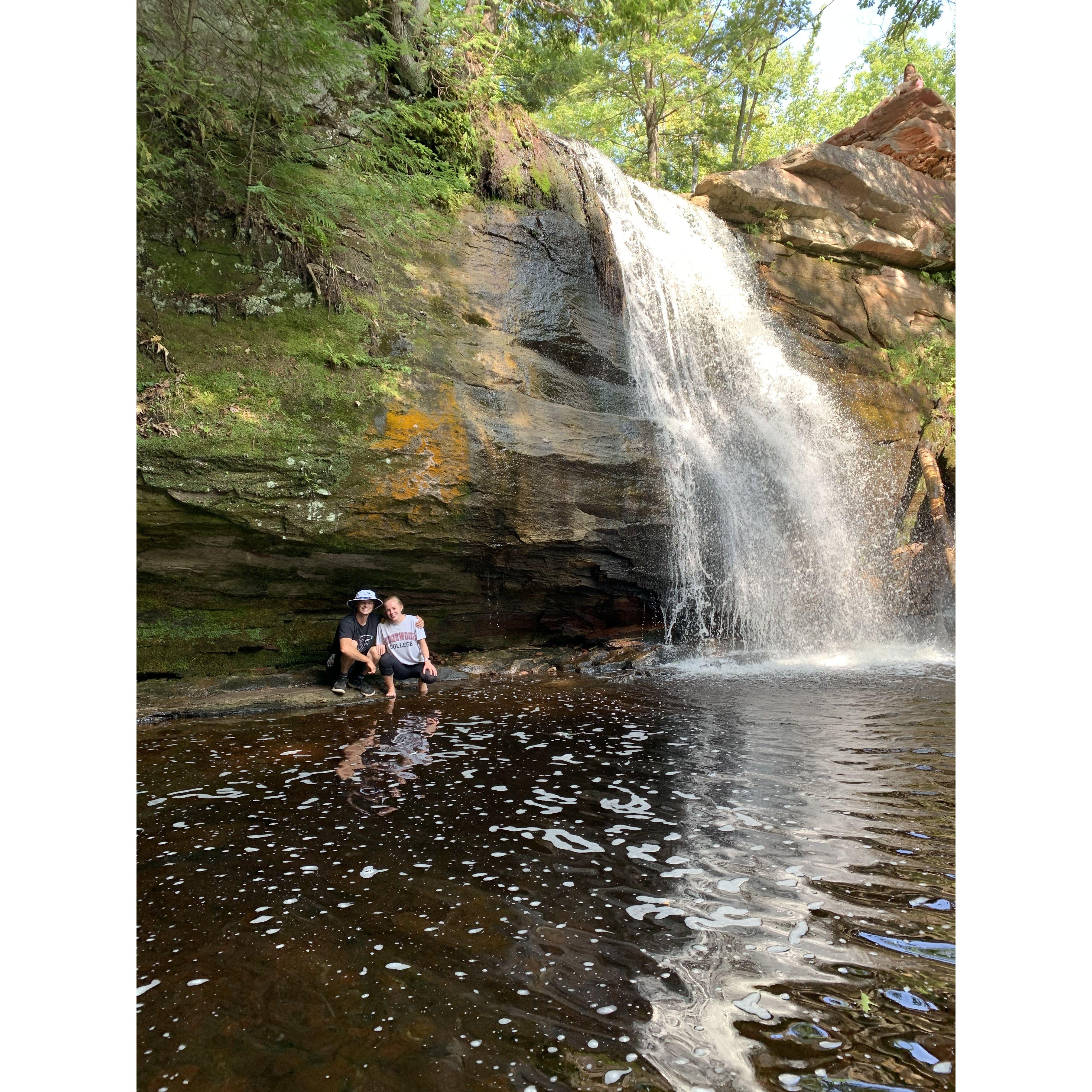Family Trip to Calumet UP, the last day hiking and found a waterfall