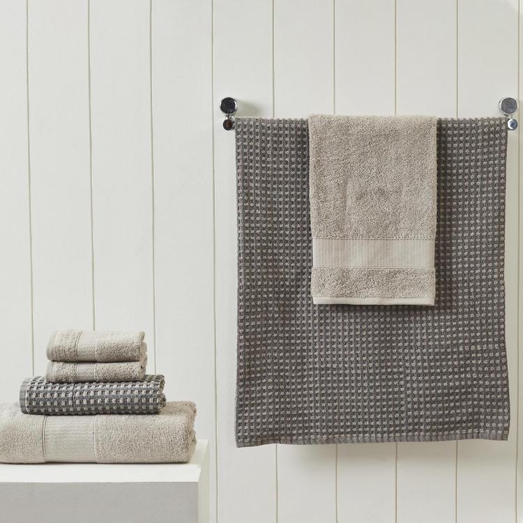 Modern Threads, Cobblestone 6Piece Yarn Dyed Jacquard Towel Set Zola