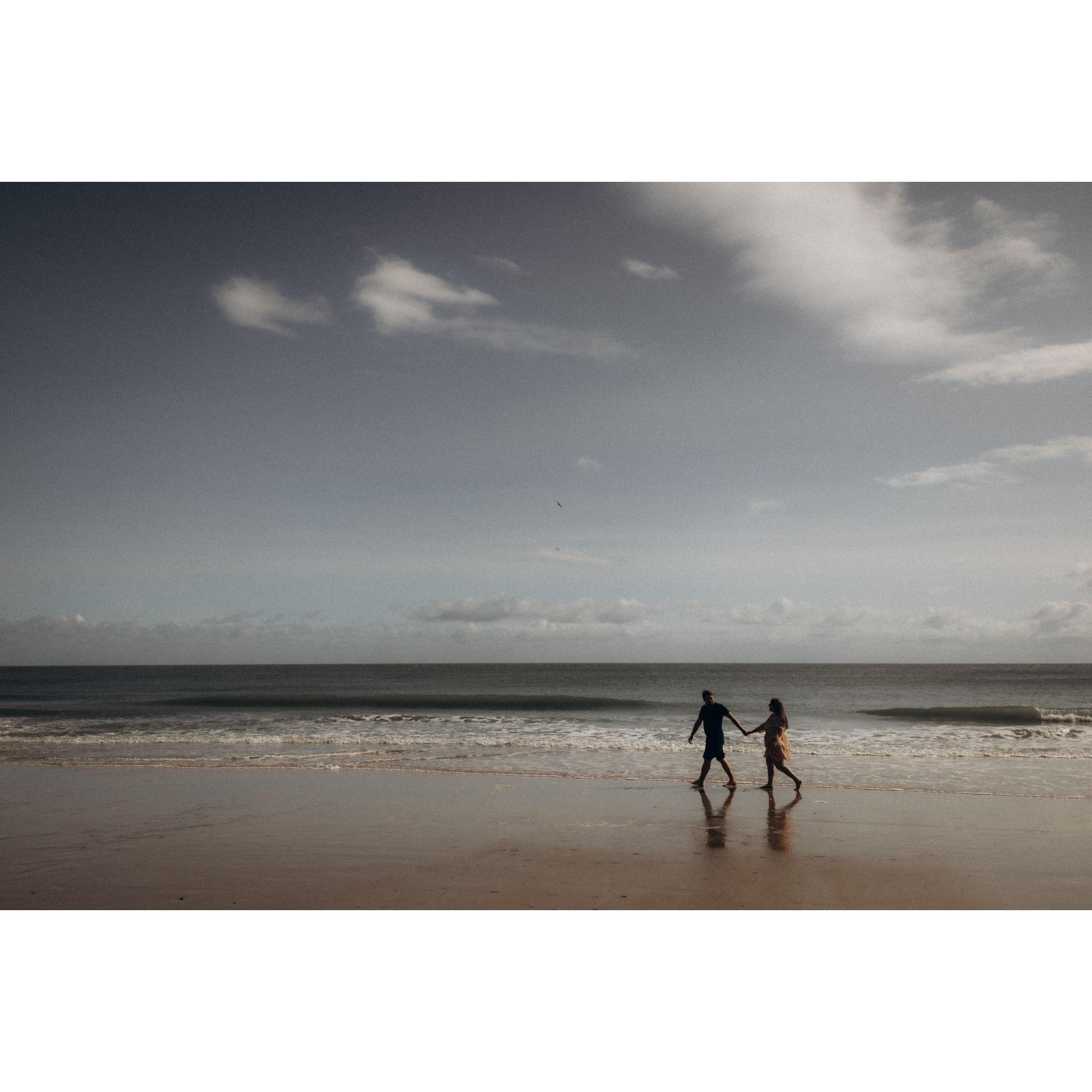 Walking on the Magheramore beach in County Wicklow.