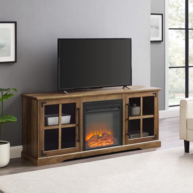 Vilray TV Stand for TVs up to 65" with Electric Fireplace Included