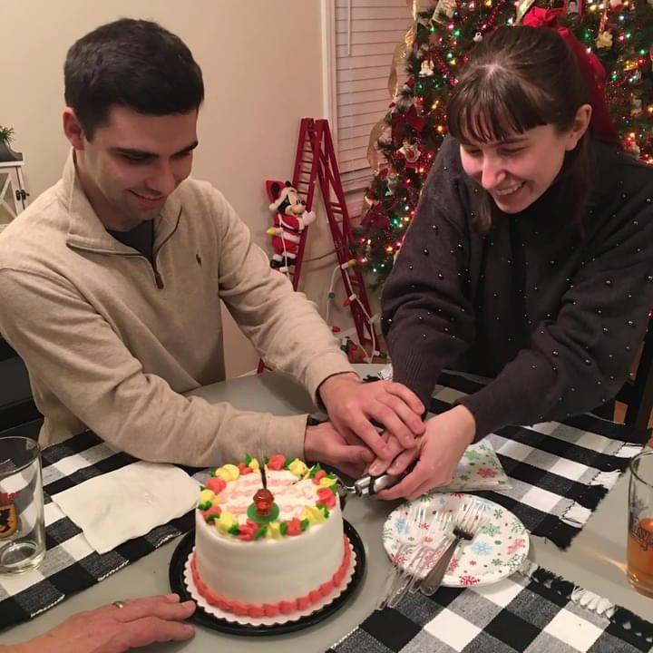 Had to practice cutting the cake