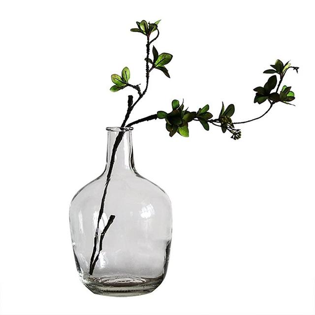 BUICCE Handbrown Transparent Glass Vases for Decor Large Bubble Vintage Floor Vase Clear for Branches Faux Artificial Flowers Tabletop Kitchen Home Indoor Decoration.