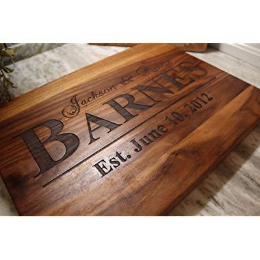 Anniversary Gifts For her - Wedding Gift for couple or bride. Personalized Cutting Board, Engagement Gift, Anniversary gifts for Men, Gift for her, Wooden Cutting Board, Present For bride and groom