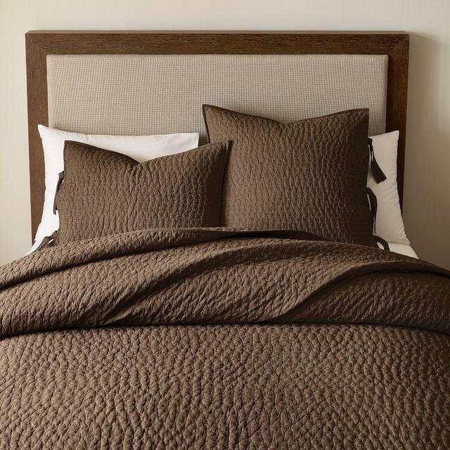 Pick-Stitch Handcrafted Quilt, Chocolate, Full/Queen