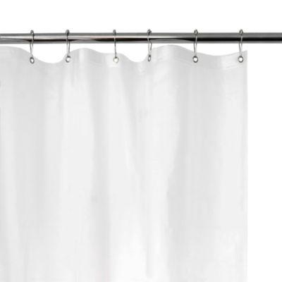 Extra Heavy Weight Vinyl Shower Curtain Liner in White