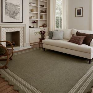 Chris Loves Julia x Loloi Scottie Area Rug - Olive/Pebble Rectangle 5' x 7'6"