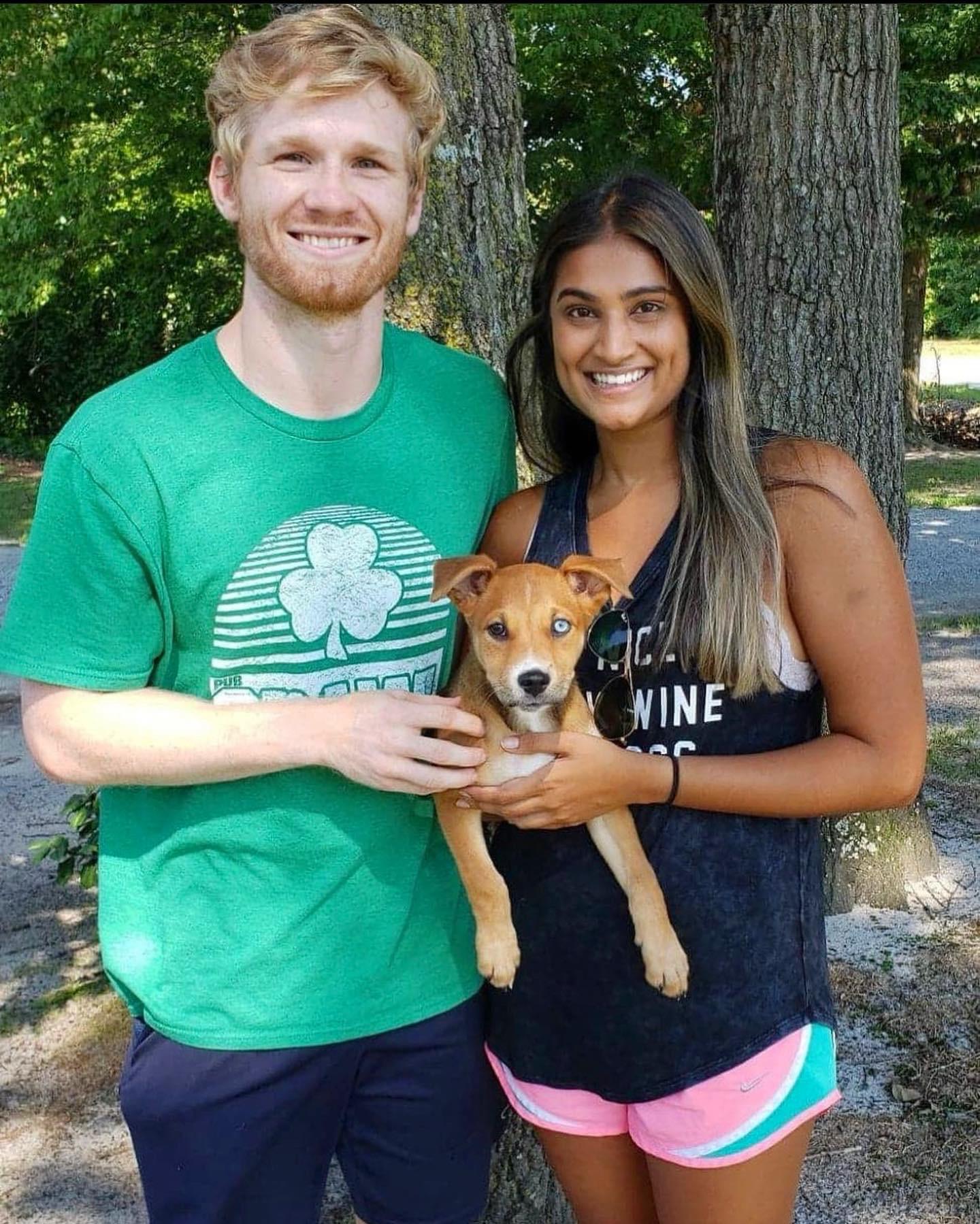 Tyler & Malvika getting their sweet puppy, Ivy