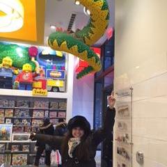 MP at Lego Store, who likes it there, but not as much as T.