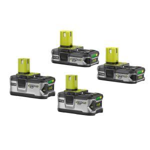 18-Volt ONE+ Lithium+ Lithium-Ion Battery Kit with Two 4.0 Ah Batteries and Two 1.5 Ah Batteries