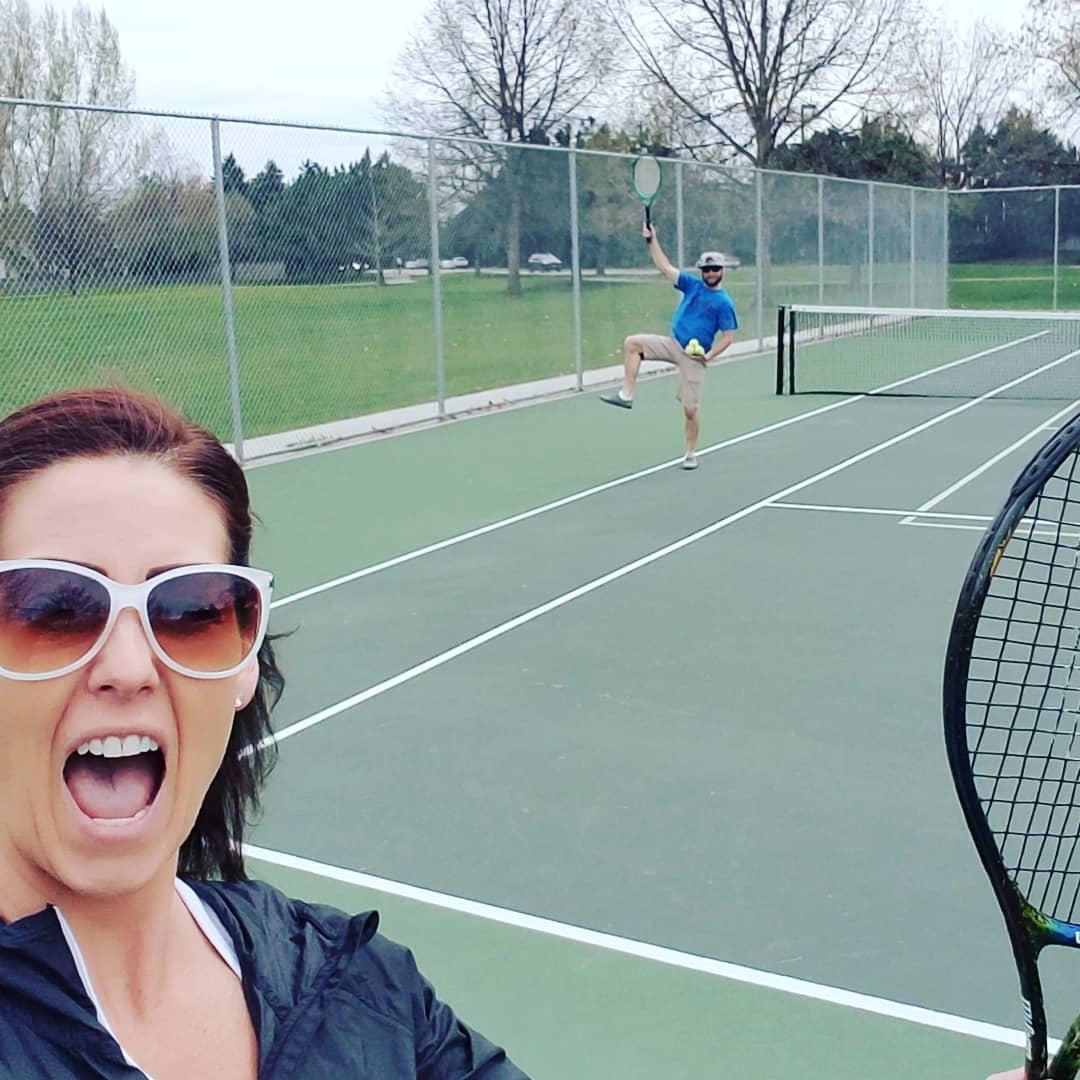 We're basically professional tennis players.