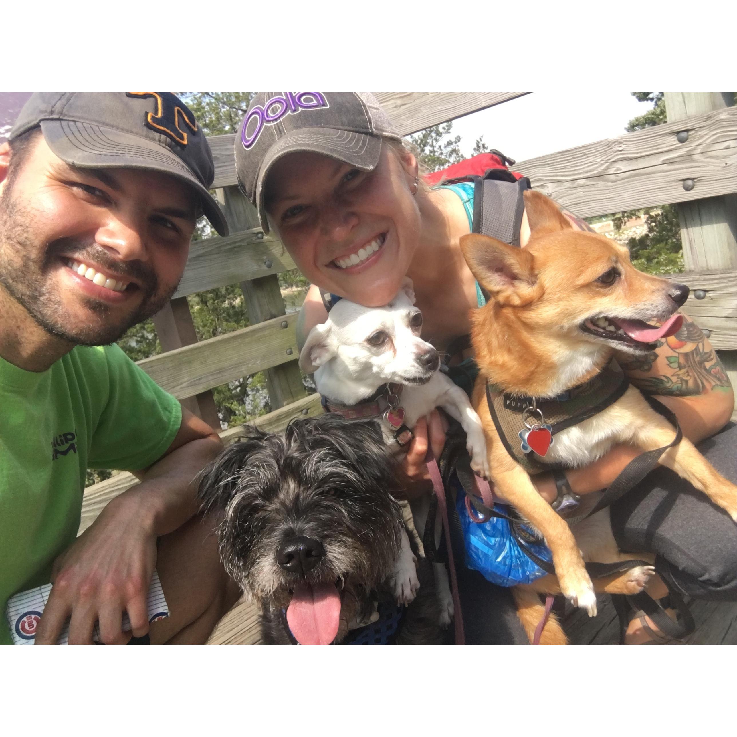 We love exploring outdoors!  This was a day trip to Starved Rock with the pups!