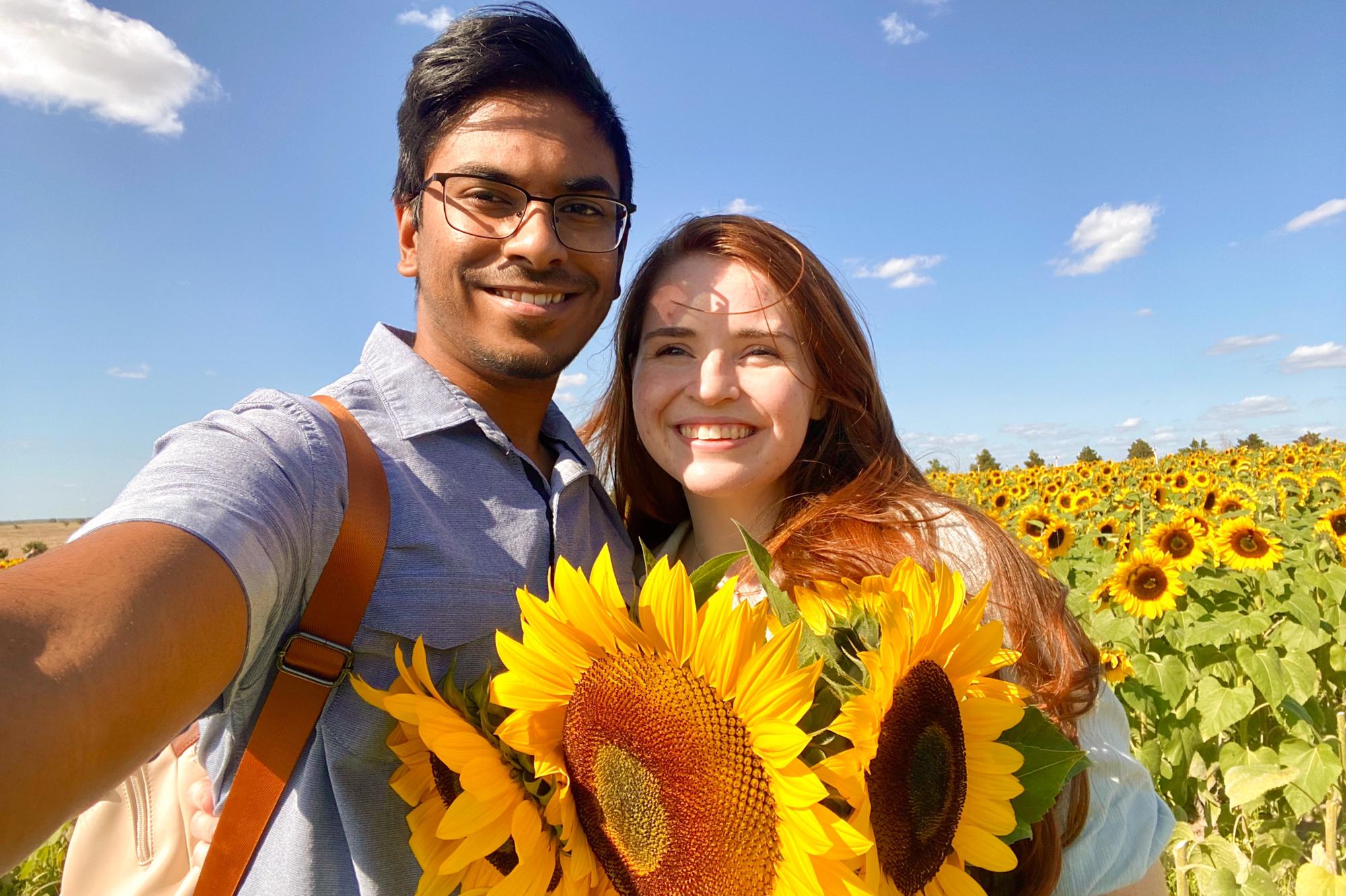 February 20, 2022: Date to Southern Hill Farms, where Kailey picked and took home a bundle of sunflowers.