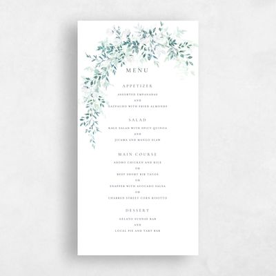 Blue Standard Wedding Menu - Farnham