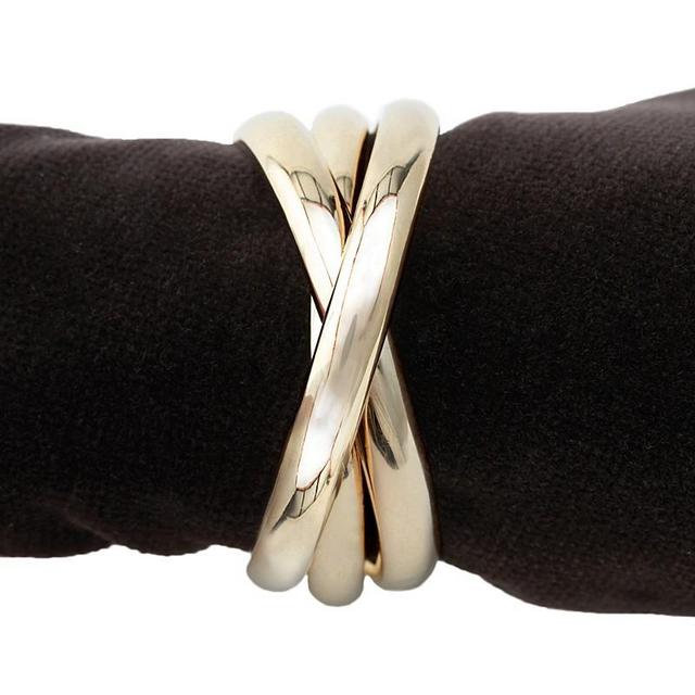 L'Objet - Napkin Jewels, Gold Triple-Ring, Set of 4
