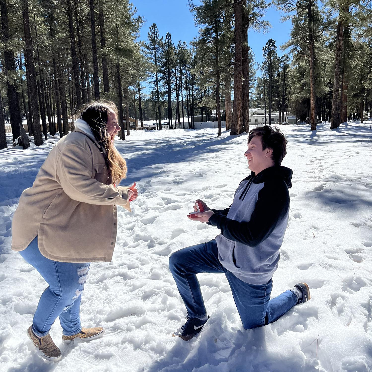The moment he popped the question!!