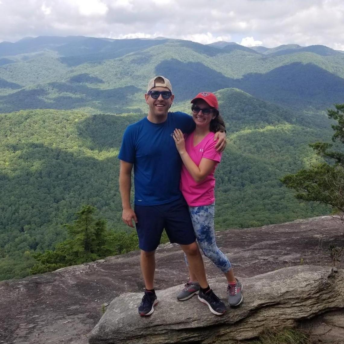 Hiking in North Carolina.
