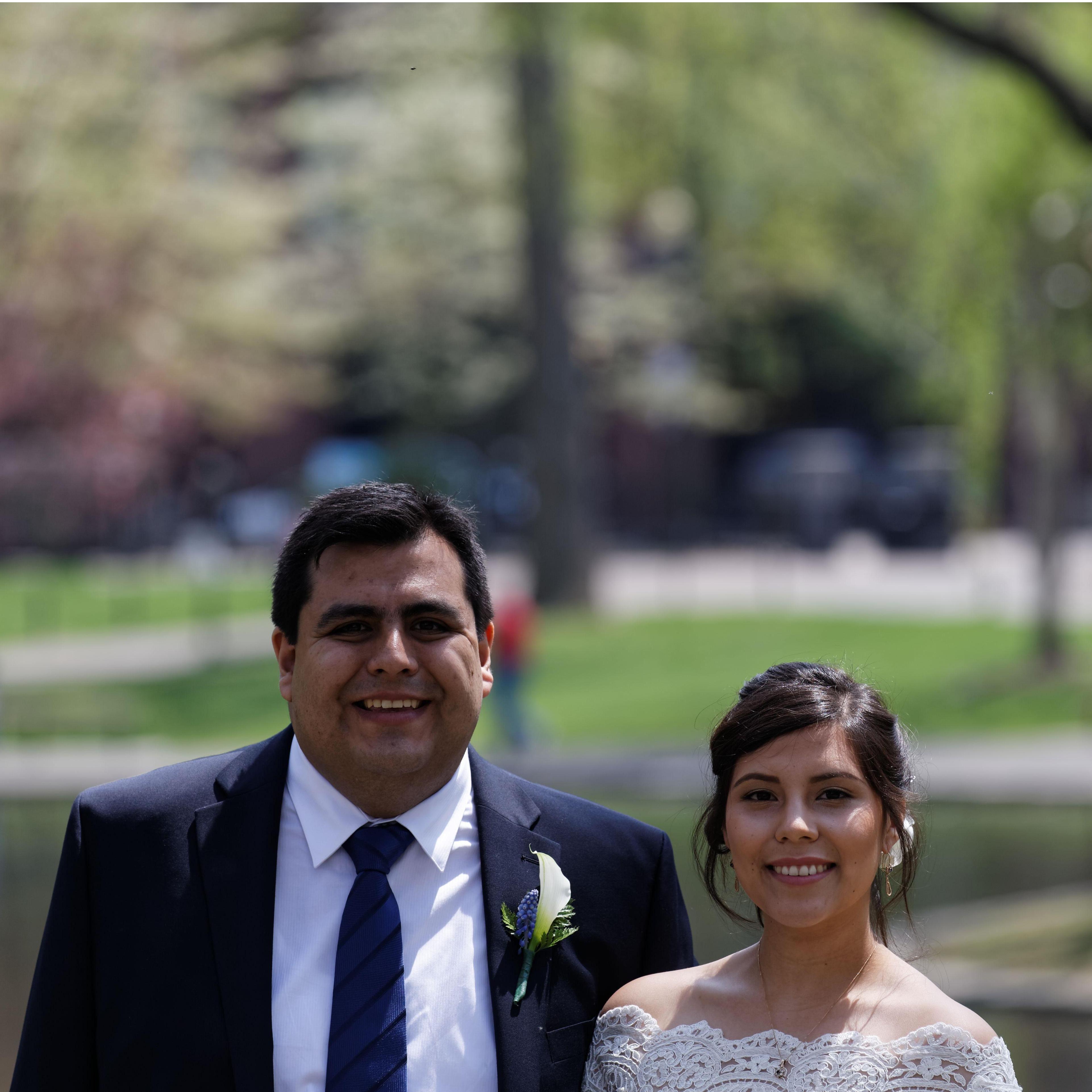 Photo shoot at the Boston Public Gardens, after our civil ceremony.