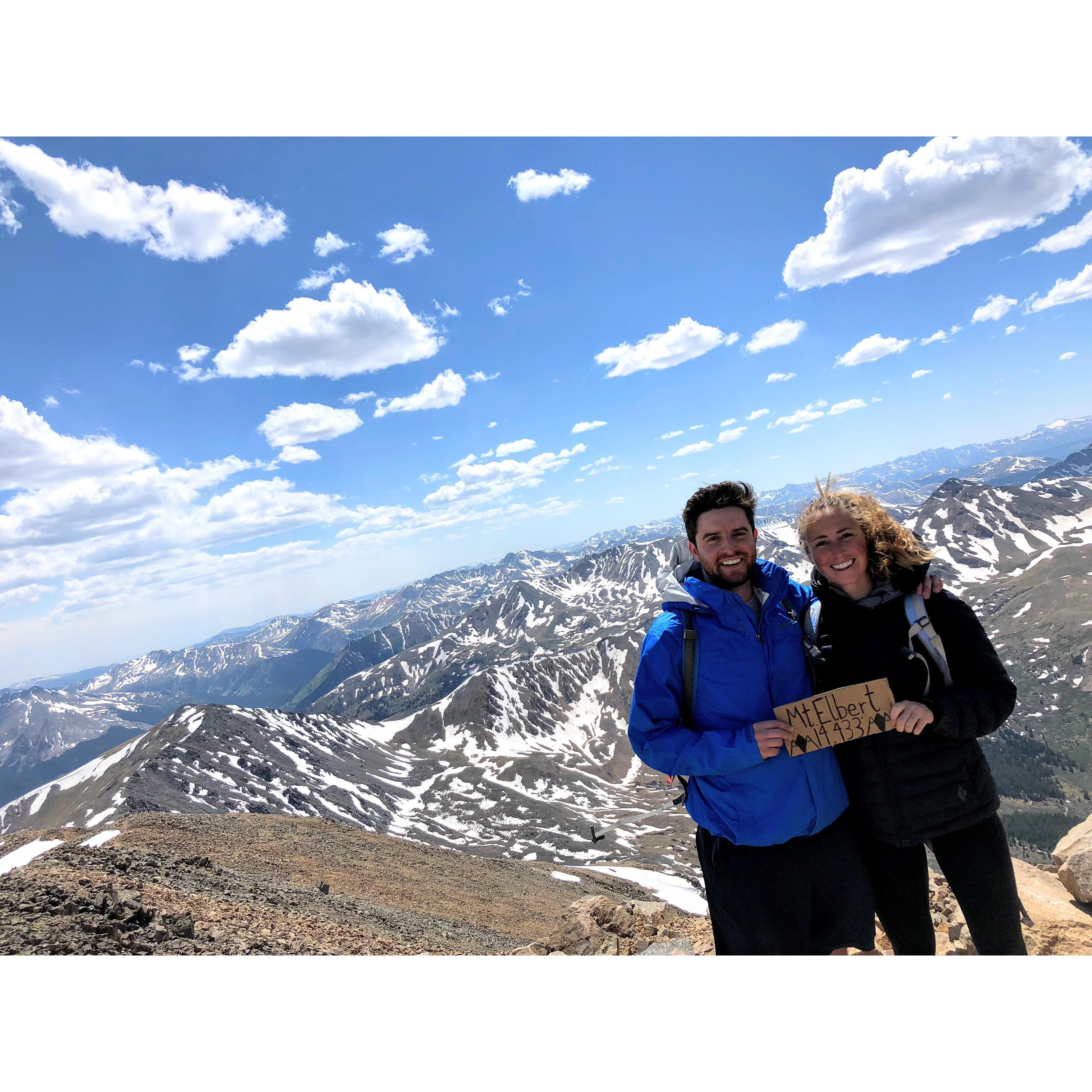 summit of mt. elbert, colorado 2018