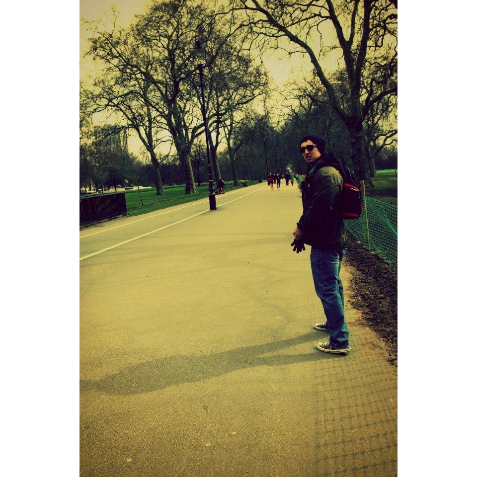 Snuck a picture of Jarrid in Green Park, London.