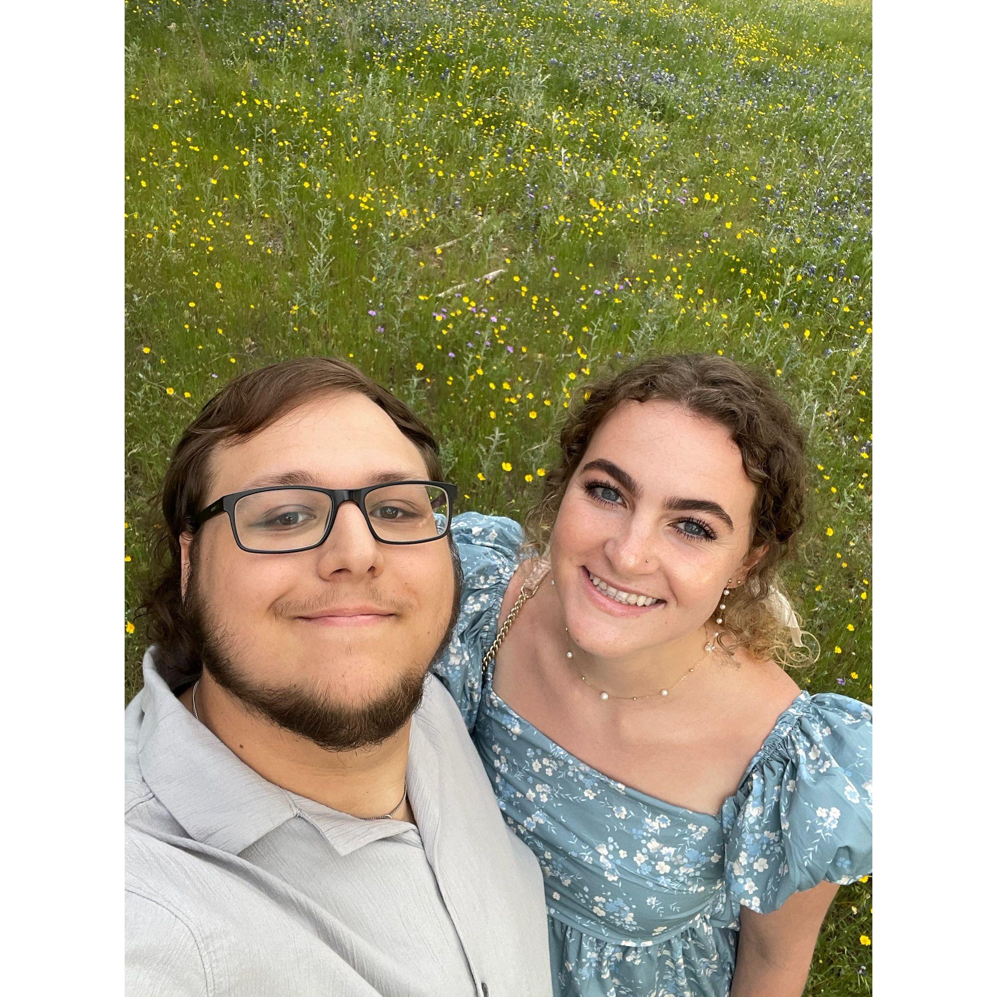 Selfie before he proposed…