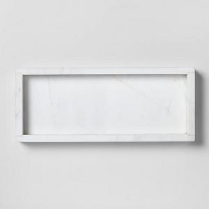 Small Rectangle Serving Tray Marble White - Threshold™