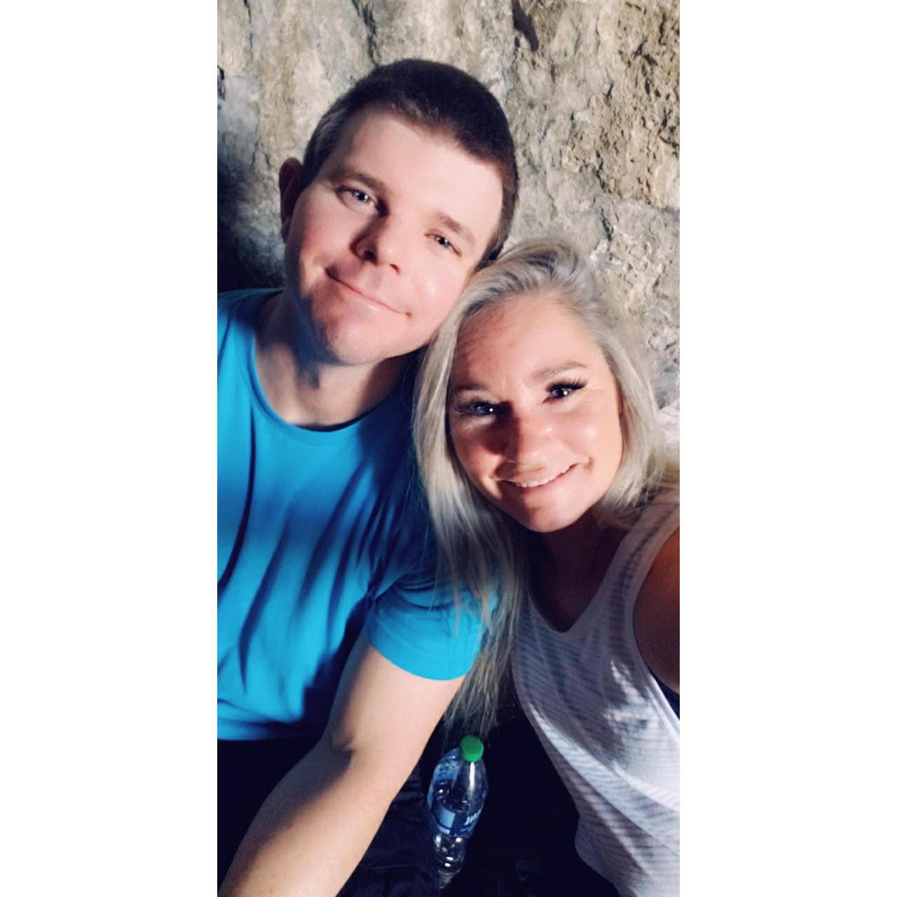 We were dating about a month and took a road trip to Montana. I knew if we didn't kill each other with many hours in a car, we were ment to be!!