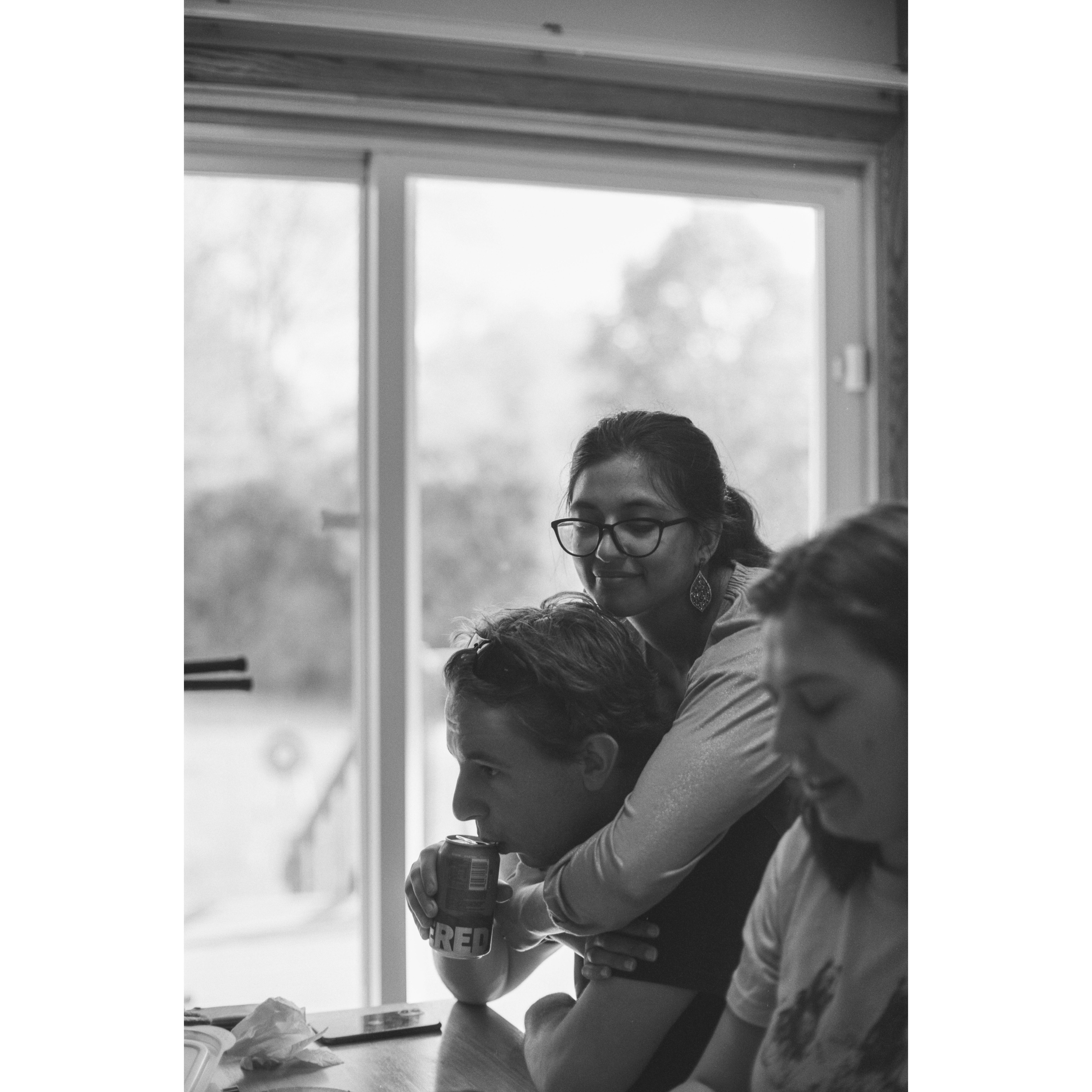 Chilling with Amherst friends. 2022