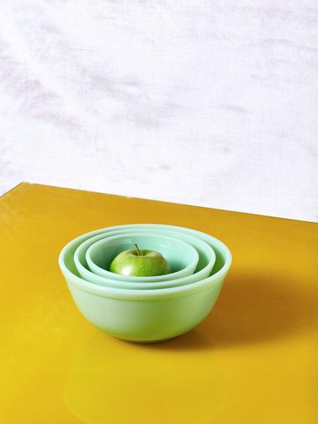 Jadeite Milk Glass Mixing Bowl Set (of 3)