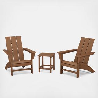Modern 3-Piece Outdoor Adirondack Set