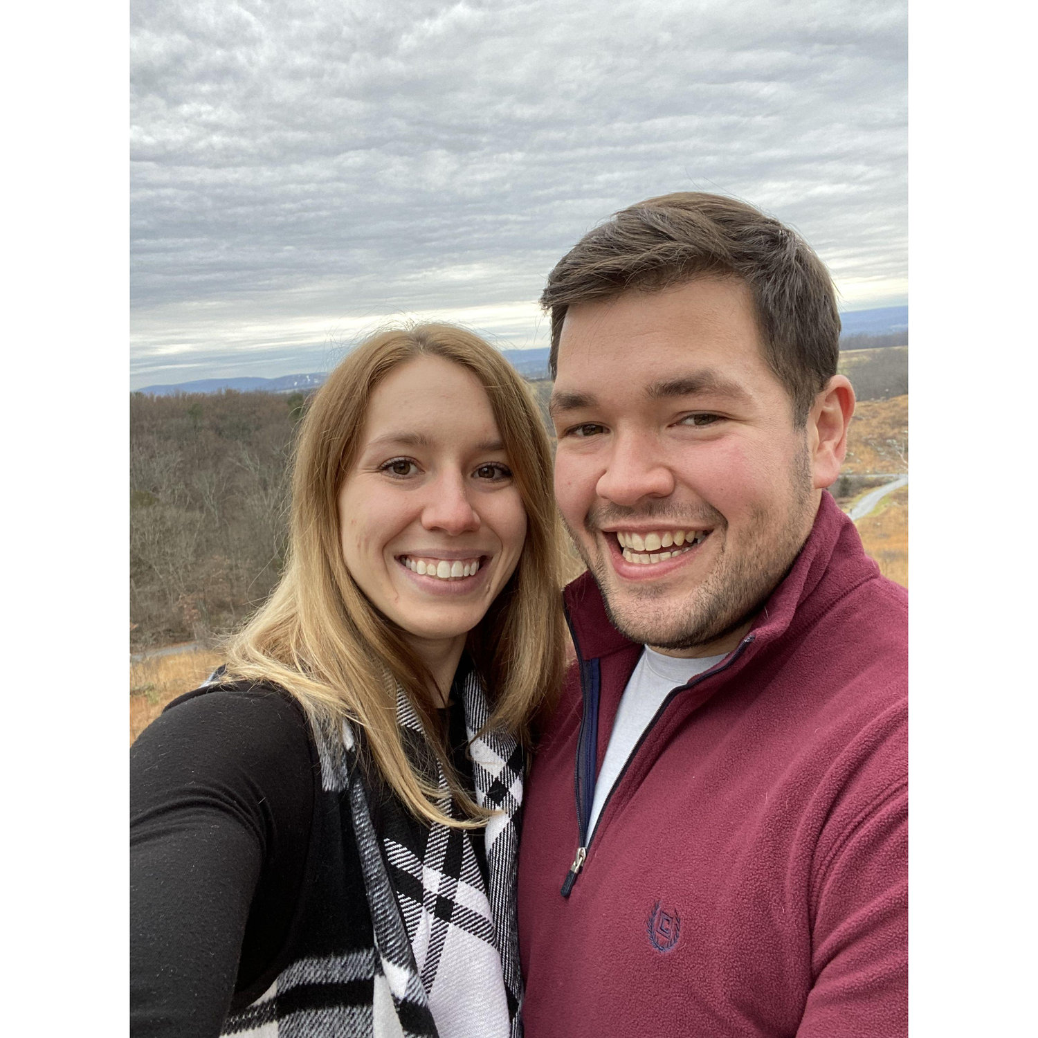 Our first holiday season together - we toured Gettysburg!