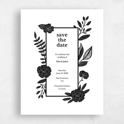 White Wedding Save the Date - Catania Border