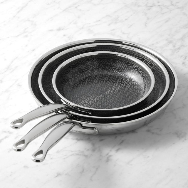 GreenPan Premiere Max Stainless-Steel Ceramic Nonstick Hybrid 3-Piece Fry Pan Set