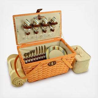 4-Person Settler Picnic Basket with Blanket