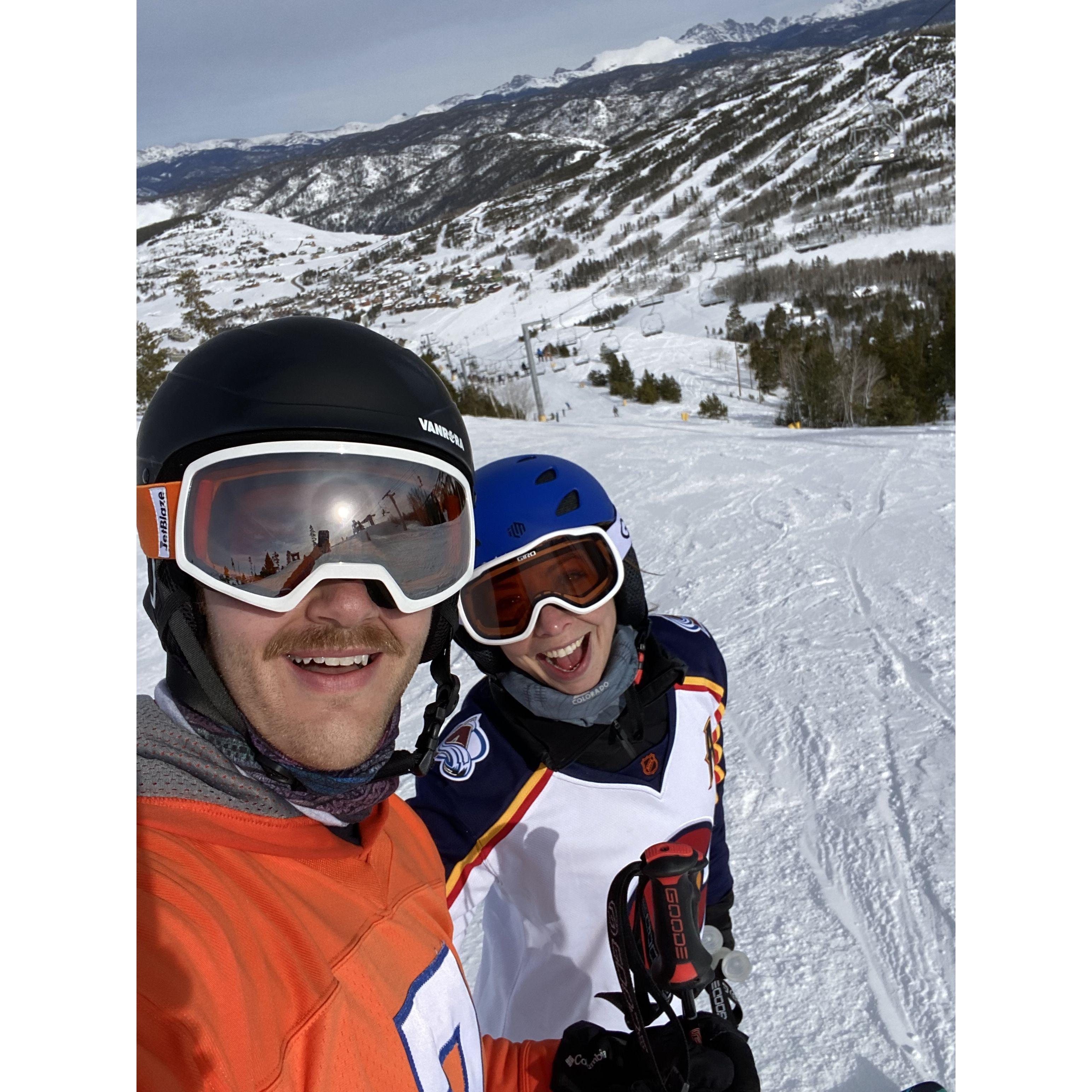 fresh pow in Colorado. Granby, Colorado.