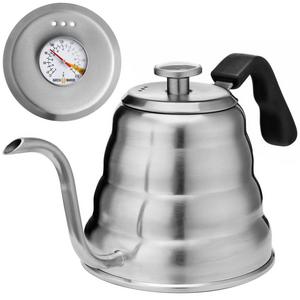 Pour Over Coffee Kettle with Thermometer for Exact Temperature - Gooseneck Pour Over Kettle for Drip Coffee and Tea (1.2 Liter | 40 fl oz)