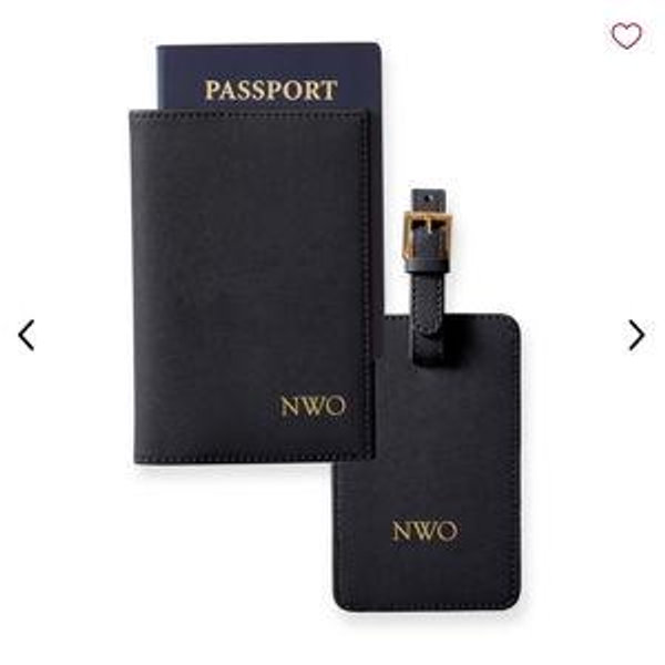 Fillmore Vegan Leather Luggage Tag and Passport Case