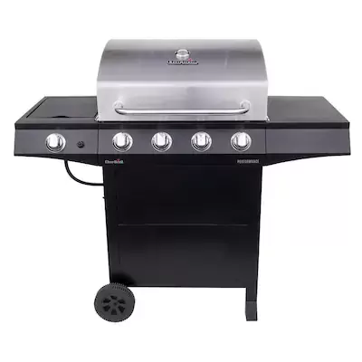 Char-Broil Performance Black 4-Burner Liquid Propane Gas Grill with 1 Side Burner
