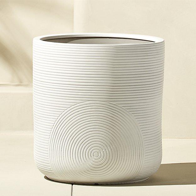 zen large white planter