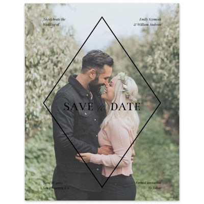 Grey Wedding Digital Save the Date - Bethany Portrait