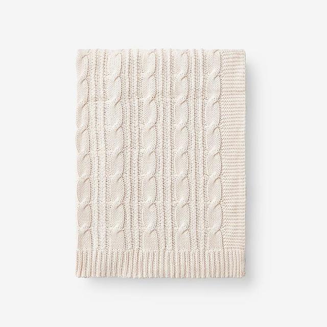 Chunky Cable Knit Throw