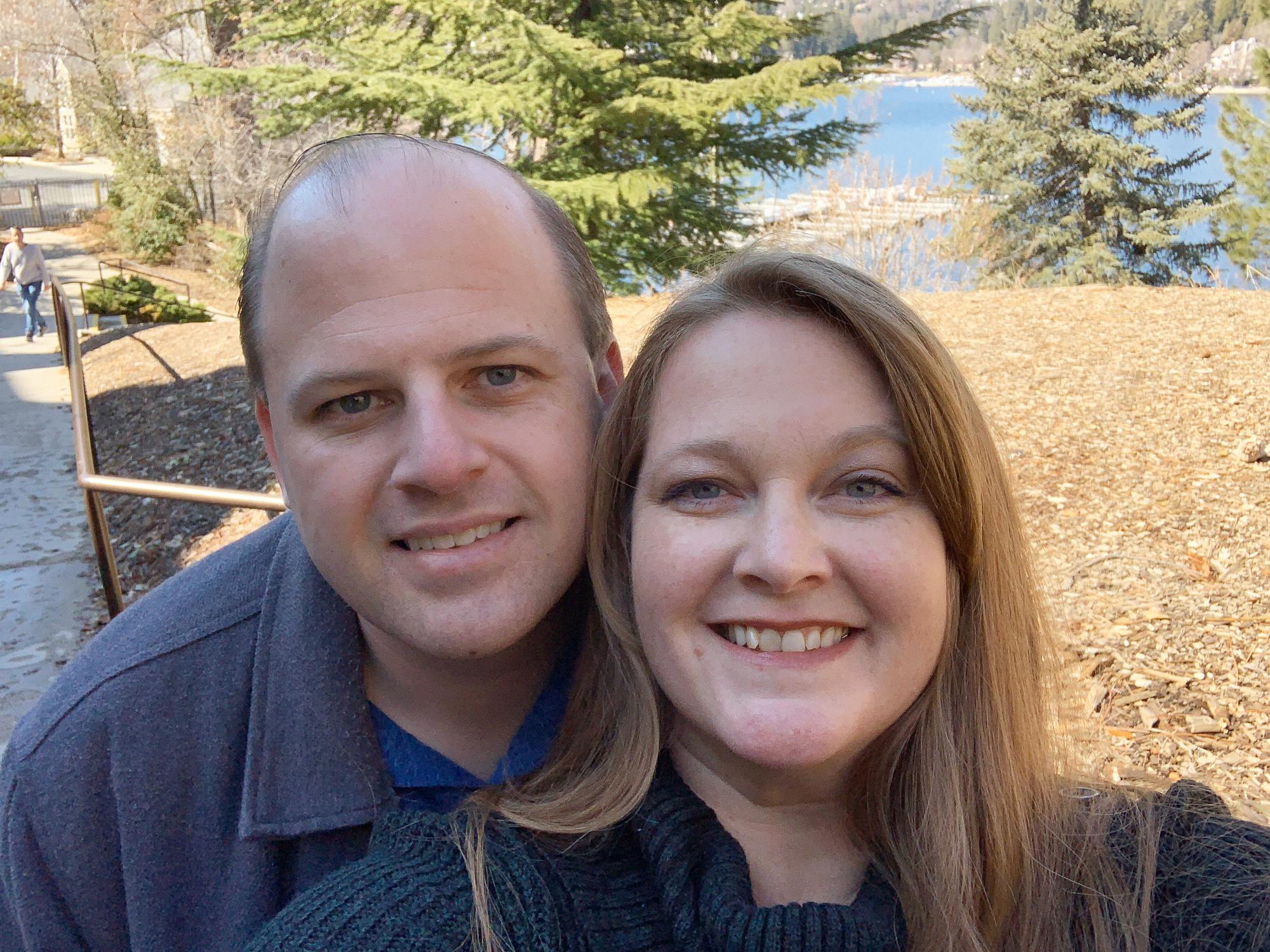 Our attempt at a selfie engagement photo shoot, while initially looking at wedding venues in Lake Arrowhead.