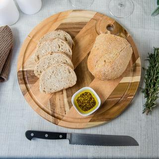 Acacia Round Board with Juice Groove