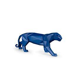 Panther Figurine. Blue matte