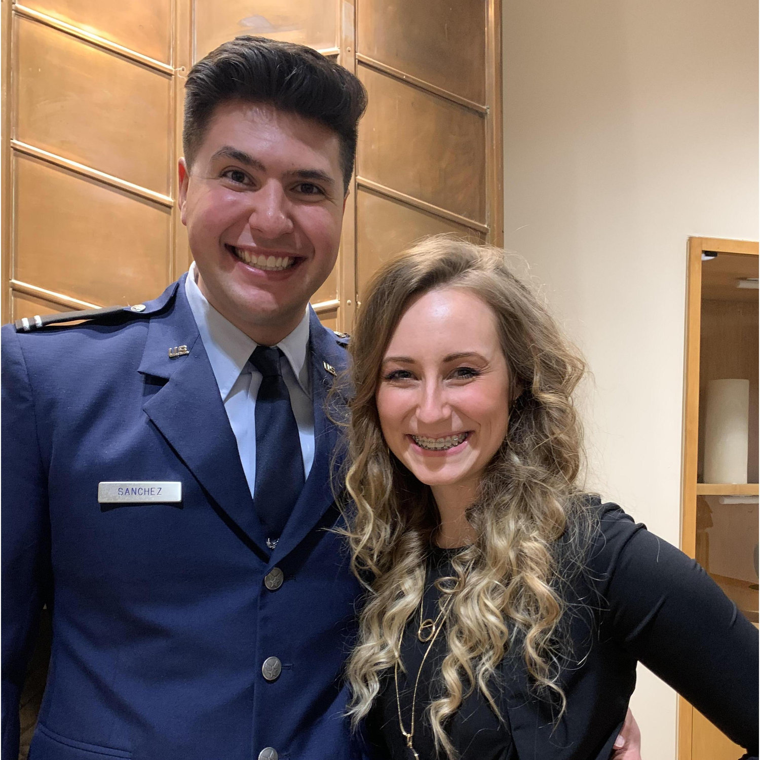 This is the second Air Force ROTC Military Dine Out we went to. This time we were engaged! December 7, 2019