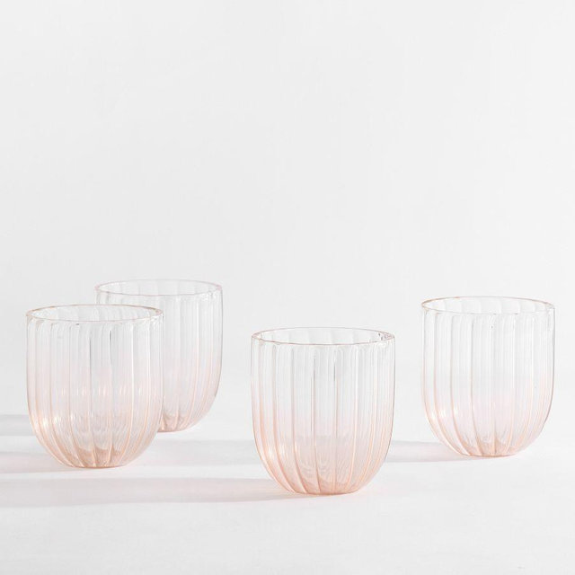 Cynthia Rowley Ombre Stemless Wine Tumblers, Set of 4 - Multi