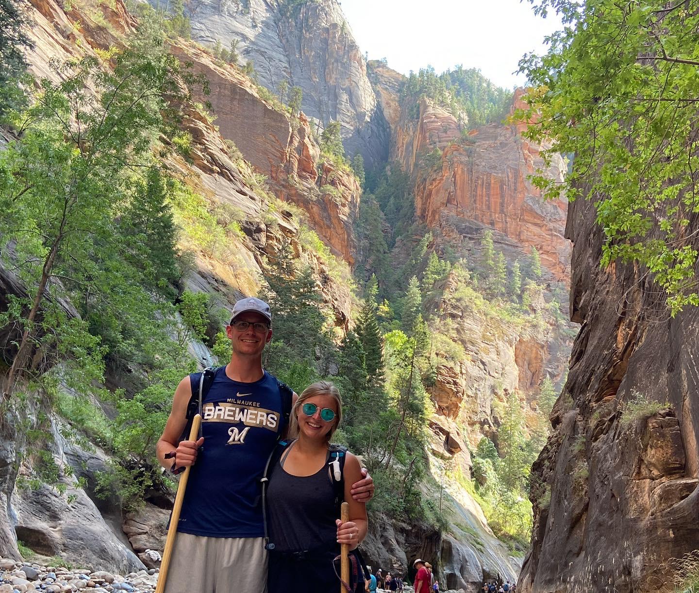 Hiking the Narrows at Zion National Park