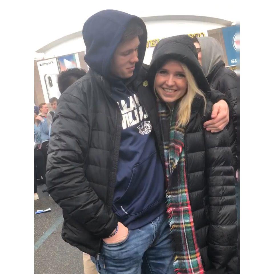 Matt asked for this photo with Megan at a tailgate which she thought was weird. (They were not dating.)