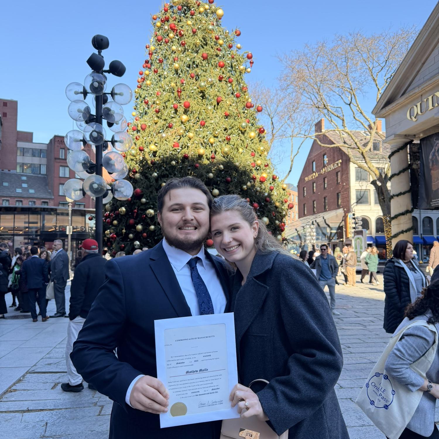 Celebrating Matt getting sworn in the MA bar!