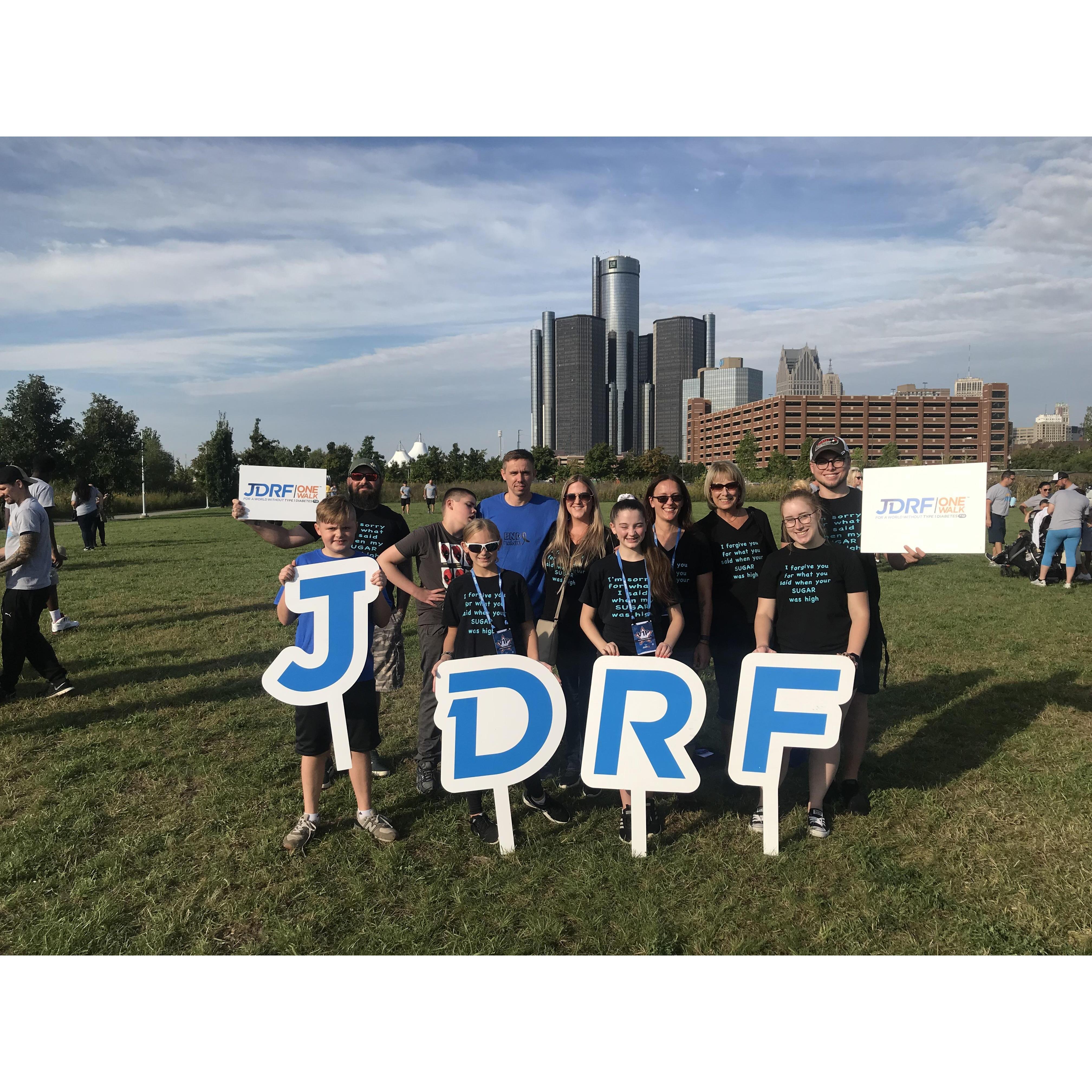 Walking for a cure for type 1 diabetes.